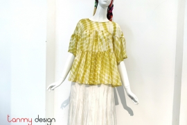 Yellow 3-layer silk shirt - MYAN